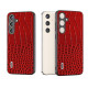 For Samsung Galaxy S24+ 5G ABEEL Genuine Leather Crocodile Pattern Phone Case(Red)