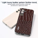 For Samsung Galaxy S24+ 5G ABEEL Genuine Leather Crocodile Pattern Phone Case(Coffee)