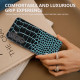For Samsung Galaxy S24+ 5G ABEEL Genuine Leather Crocodile Pattern Phone Case(Blue)