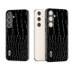 For Samsung Galaxy S24+ 5G ABEEL Genuine Leather Crocodile Pattern Phone Case(Black)