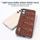 For Samsung Galaxy S24+ 5G ABEEL Genuine Leather Sky Series Phone Case with Holder(Brown)