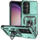 For Samsung Galaxy S24+ 5G Sliding Camshield Holder Phone Case(Dark Green)