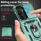 For Samsung Galaxy S24+ 5G Sliding Camshield Holder Phone Case(Dark Green)