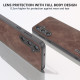 For Samsung Galaxy S24+ 5G ABEEL Elegant Series PU Leather Black Edge Phone Case(Coffee)