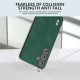 For Samsung Galaxy S24+ 5G ABEEL Elegant Series PU Leather Black Edge Phone Case(Green)