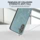 For Samsung Galaxy S24+ 5G ABEEL Elegant Series PU Leather Black Edge Phone Case(Light Blue)
