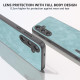 For Samsung Galaxy S24+ 5G ABEEL Elegant Series PU Leather Black Edge Phone Case(Light Blue)
