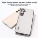 For Samsung Galaxy S24+ 5G ABEEL Genuine Leather Elegant Black Edge Phone Case(White)
