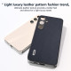 For Samsung Galaxy S24+ 5G ABEEL Genuine Leather Elegant Black Edge Phone Case(Blue)