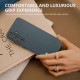 For Samsung Galaxy S24+ 5G ABEEL Genuine Leather Elegant Black Edge Phone Case(Green)