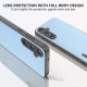 For Samsung Galaxy S24+ 5G ABEEL Genuine Leather Elegant Black Edge Phone Case(Sky Blue)