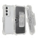 For Samsung Galaxy S24+ 5G Frosted PC+TPU Phone Case with Back Clip(White)