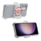 For Samsung Galaxy S24+ 5G Frosted PC+TPU Phone Case with Back Clip(Transparent Blue)