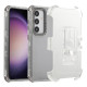 For Samsung Galaxy S24+ 5G Frosted PC+TPU Phone Case with Back Clip(Transparent Black)
