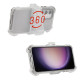For Samsung Galaxy S24+ 5G Frosted PC+TPU Phone Case with Back Clip(Transparent Black)