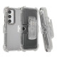 For Samsung Galaxy S24+ 5G Frosted PC+TPU Phone Case with Back Clip(Transparent Black)