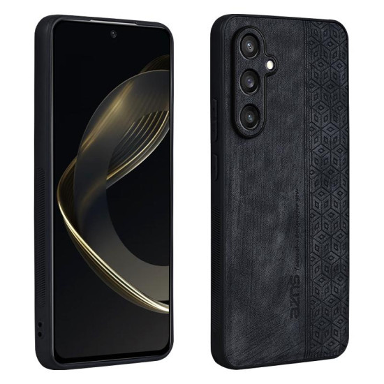 For Samsung Galaxy S24+ 5G AZNS 3D Embossed Skin Feel Phone Case(Black)