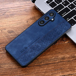 For Samsung Galaxy S24+ 5G AZNS 3D Embossed Skin Feel Phone Case(Sapphire Blue)