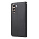 For Samsung Galaxy S24+ 5G Knead Skin Texture Flip Leather Phone Case(Black)