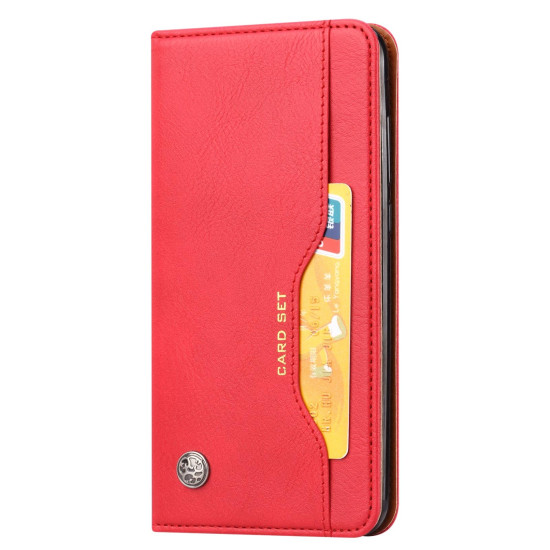 For Samsung Galaxy S24+ 5G Knead Skin Texture Flip Leather Phone Case(Red)