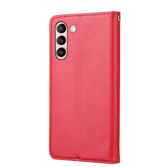 For Samsung Galaxy S24+ 5G Knead Skin Texture Flip Leather Phone Case(Red)