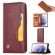 For Samsung Galaxy S24+ 5G Knead Skin Texture Flip Leather Phone Case(Wine Red)