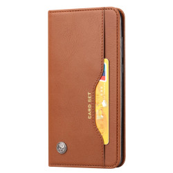 For Samsung Galaxy S24+ 5G Knead Skin Texture Flip Leather Phone Case(Brown)