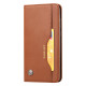 For Samsung Galaxy S24+ 5G Knead Skin Texture Flip Leather Phone Case(Brown)