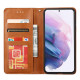 For Samsung Galaxy S24+ 5G Knead Skin Texture Flip Leather Phone Case(Brown)