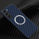 For Samsung Galaxy S24+ 5G Carbon Fiber Texture MagSafe Magnetic Phone Case(Blue)