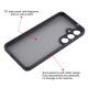 For Samsung Galaxy S24+ 5G Fine Pore Matte Black TPU + PC Phone Case