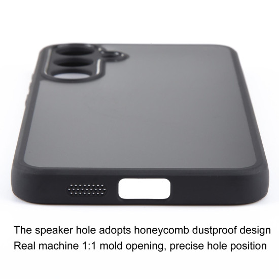 For Samsung Galaxy S24+ 5G Fine Pore Matte Black TPU + PC Phone Case