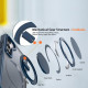 For Samsung Galaxy S24+ 5G 360-degree Rotating MagSafe Magnetic Holder Phone Case(Navy Blue)
