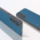 For Samsung Galaxy S24+ 5G ABEEL Genuine Leather Litchi Texture Phone Case(Blue)