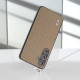 For Samsung Galaxy S24+ 5G ABEEL Genuine Leather Litchi Texture Phone Case(Grey)