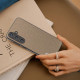 For Samsung Galaxy S24+ 5G ABEEL Genuine Leather Litchi Texture Phone Case(Grey)
