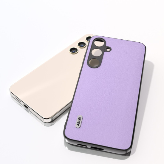 For Samsung Galaxy S24+ 5G ABEEL Ecological Leather Shockproof PU Phone Case(Purple)