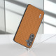 For Samsung Galaxy S24+ 5G ABEEL Carbon Fiber Texture Protective Phone Case(Light Brown)
