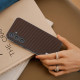 For Samsung Galaxy S24+ 5G ABEEL Carbon Fiber Texture Protective Phone Case(Dark Brown)