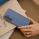 For Samsung Galaxy S24+ 5G ABEEL Carbon Fiber Texture Protective Phone Case(Light Blue)