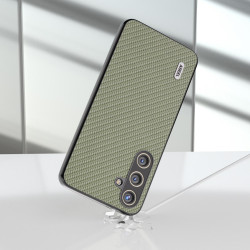 For Samsung Galaxy S24+ 5G ABEEL Carbon Fiber Texture Protective Phone Case(Green)