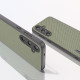 For Samsung Galaxy S24+ 5G ABEEL Carbon Fiber Texture Protective Phone Case(Green)