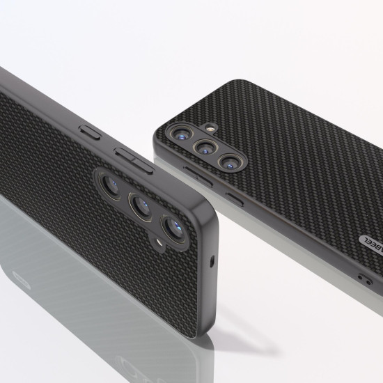 For Samsung Galaxy S24+ 5G ABEEL Carbon Fiber Texture Protective Phone Case(Black)
