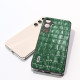 For Samsung Galaxy S24+ 5G ABEEL Crocodile Texture Genuine Leather Phone Case(Green)