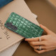 For Samsung Galaxy S24+ 5G ABEEL Crocodile Texture Genuine Leather Phone Case(Green)