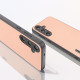 For Samsung Galaxy S24+ 5G ABEEL Genuine Leather + PC Litchi Texture Phone Case(Pink Gold)