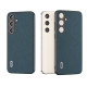 For Samsung Galaxy S24+ 5G ABEEL Genuine Leather + PC Litchi Texture Phone Case(Green)