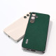 For Samsung Galaxy S24+ 5G ABEEL Cross Texture Genuine Leather Phone Case(Green)
