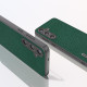 For Samsung Galaxy S24+ 5G ABEEL Cross Texture Genuine Leather Phone Case(Green)