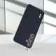 For Samsung Galaxy S24+ 5G ABEEL Cross Texture Genuine Leather Phone Case(Blue)